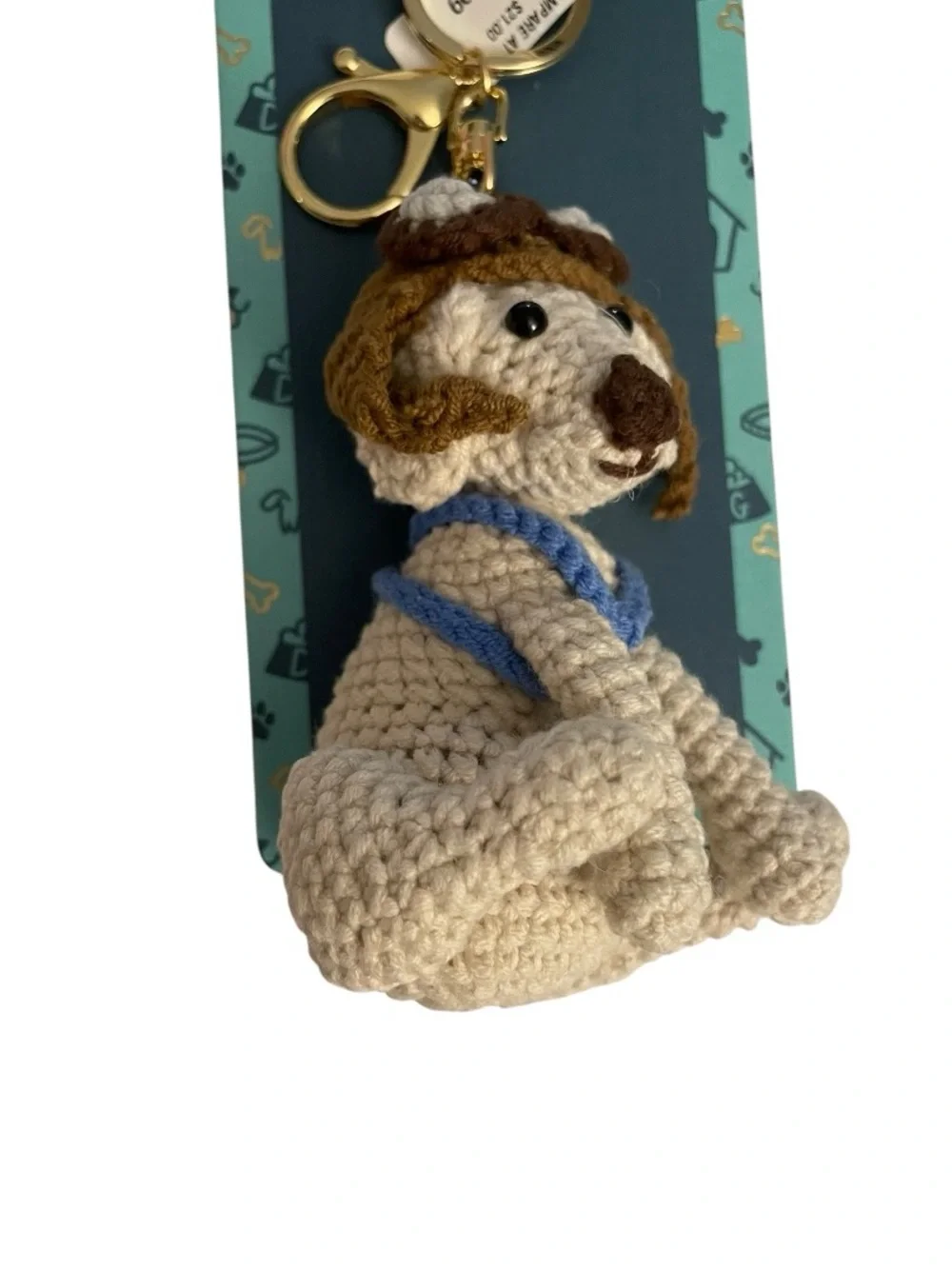Piper Crochet Dog Charm Key Chain - New - Dog Lover